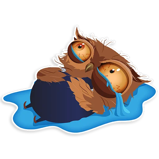 😭 Стикер «Marathon Owl» для Telegram