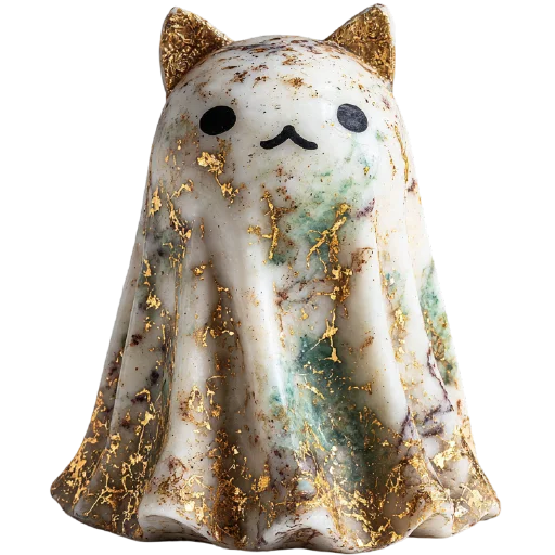 🐱 Стикер «мрамор и золото» для Telegram