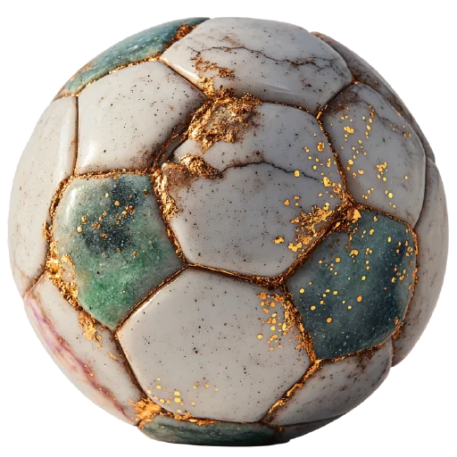 ⚽️ Стикер «мрамор и золото» для Telegram