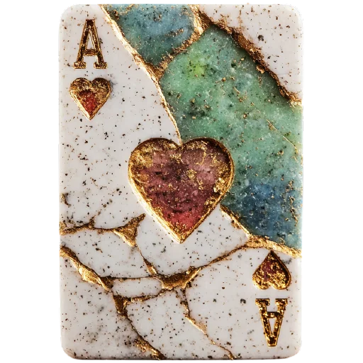 🃏 Стикер «мрамор и золото» для Telegram