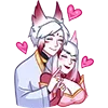 👩‍❤‍👨 Эмодзи «Мари И Хидэ» для Telegram