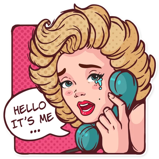 📞 Стикер «Marilyn» для Telegram