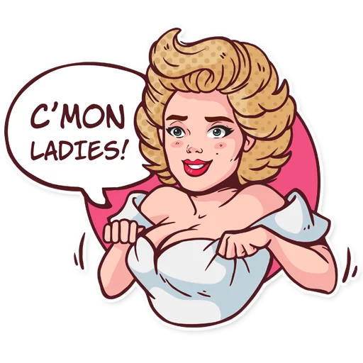 😈 Стикер «Marilyn» для Telegram