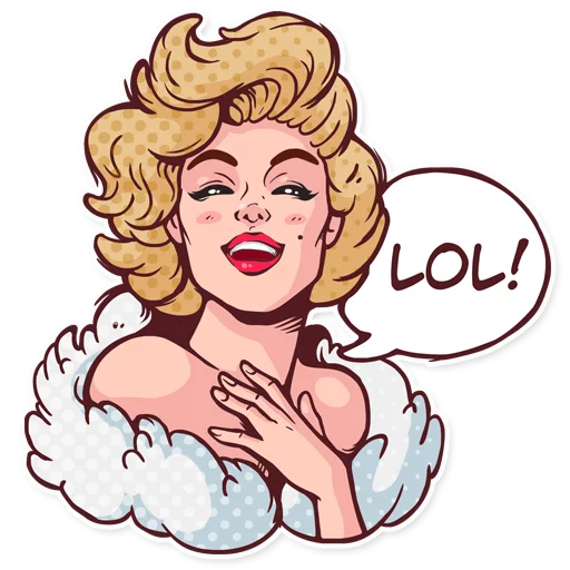 Стикерпак Marilyn для Telegram — скачать
