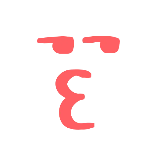 😒 Эмодзи «marker face» для Telegram