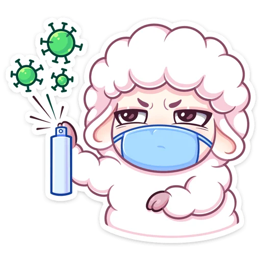 🦠 Стикер «Барашек Март» для Telegram