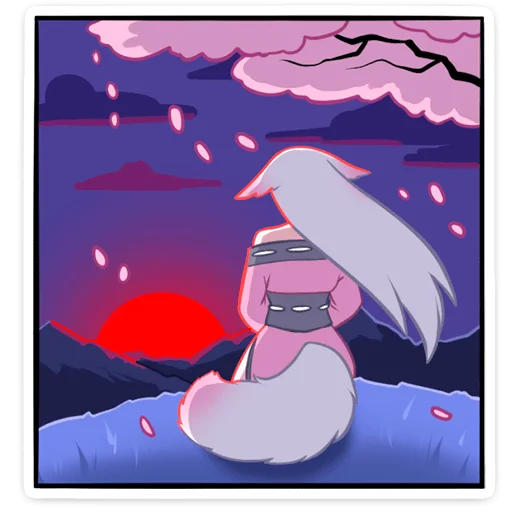 🌅 Стикер «Кицунэ Мари» для Telegram
