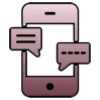 🤍 Эмодзи «Темно-розовые буквы» для Telegram