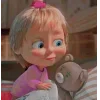 🤩 Эмодзи «🤩 Маша и медведь» для Telegram