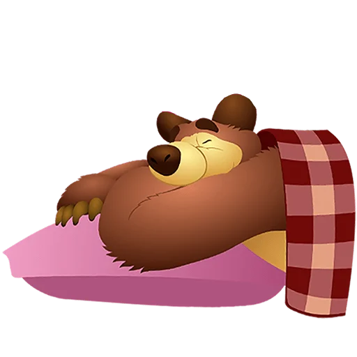 😴 Стикер «Маша Мишка и друзья Без Текста» для Telegram
