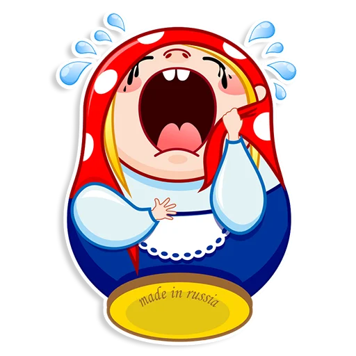 😭 Стикер «Матрёшка» для Telegram