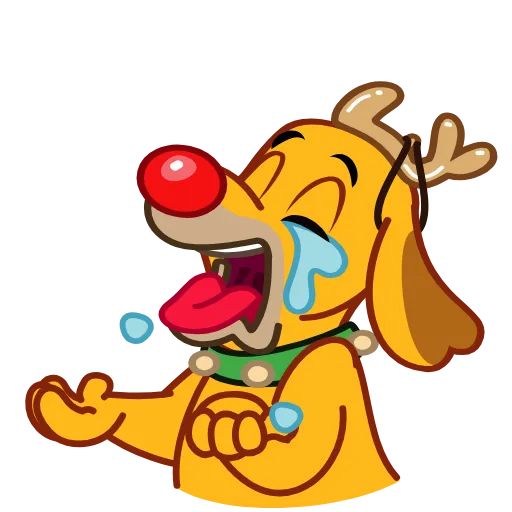 😭 Эмодзи «Max Christmas Dog» для Telegram