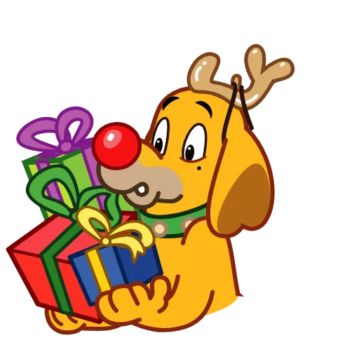 🎁 Эмодзи «Max Christmas Dog» для Telegram
