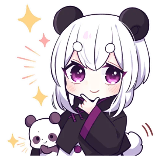 🤔 Стикер «Panda Girl» для Telegram