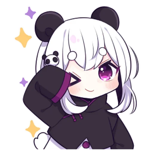 😉 Стикер «Panda Girl» для Telegram