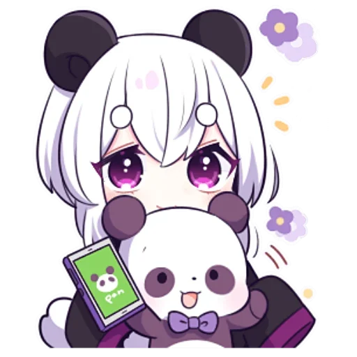 📱 Стикер «Panda Girl» для Telegram