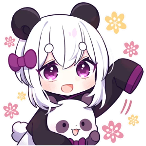 Стикерпак Panda Girl для Telegram