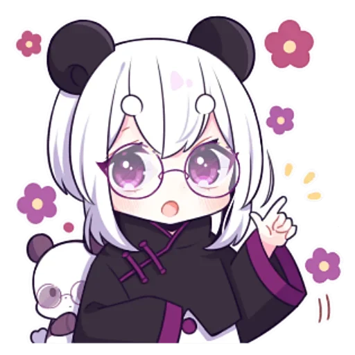 🤓 Стикер «Panda Girl» для Telegram