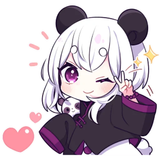 ✌️ Стикер «Panda Girl» для Telegram