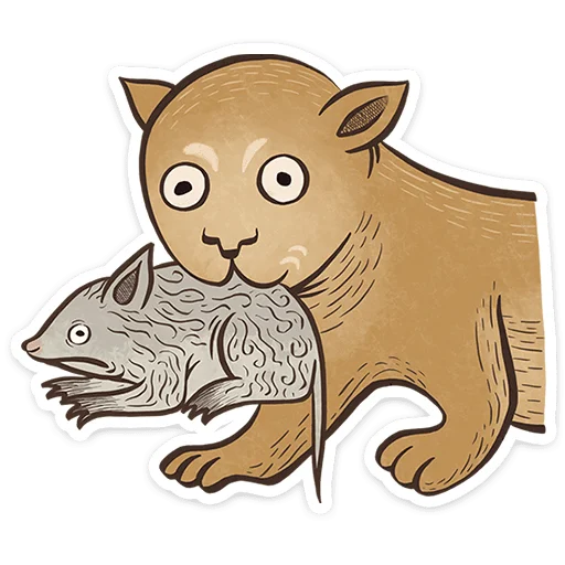 😺 Стикер «Средневековые коты» для Telegram