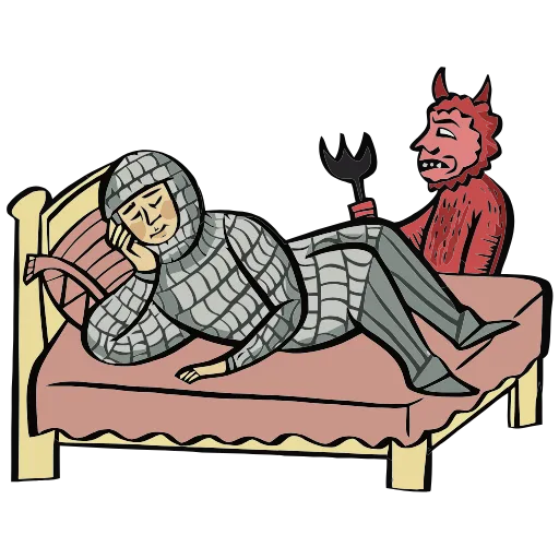 😴 Эмодзи «Средневековые страдальцы» для Telegram