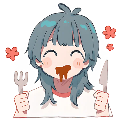 😋 Стикер «Медуза-тян» для Telegram