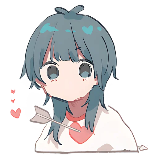 💘 Стикер «Медуза-тян» для Telegram