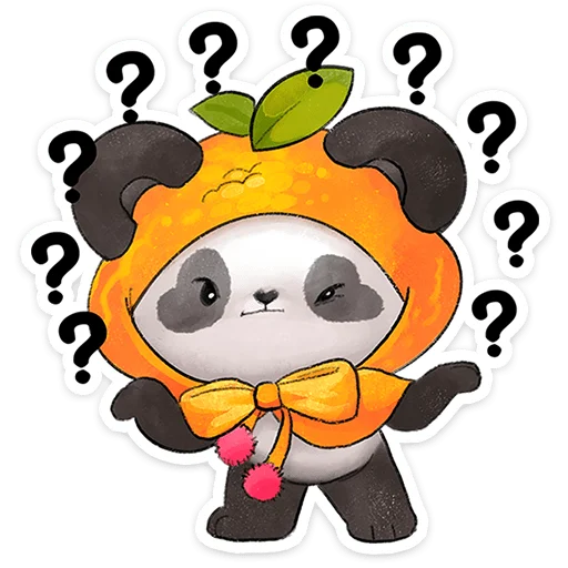 🐼 Стикер «Оранжевая панда Мей-мей» для Telegram