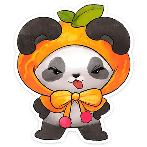 🐼 Стикер «Оранжевая панда Мей-мей» для Telegram