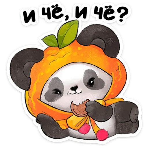 🐼 Стикер «Оранжевая панда Мей-мей» для Telegram