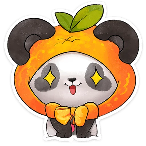 🐼 Стикер «Оранжевая панда Мей-мей» для Telegram