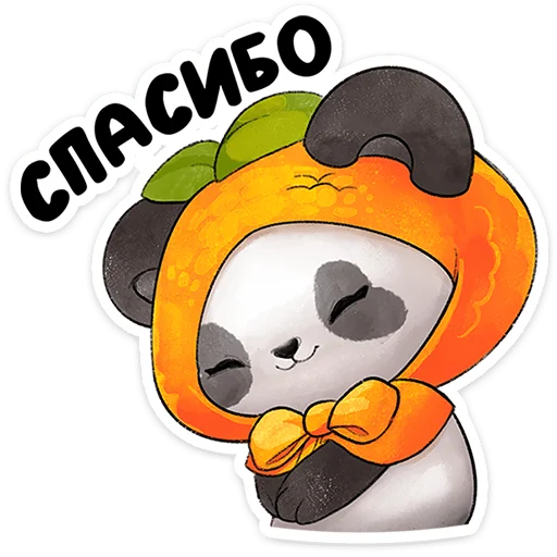 🐼 Стикер «Оранжевая панда Мей-мей» для Telegram