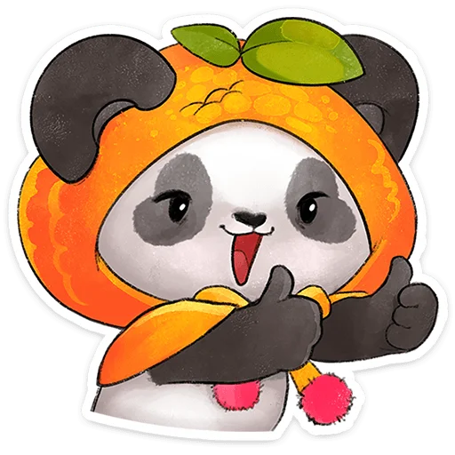 🐼 Стикер «Оранжевая панда Мей-мей» для Telegram