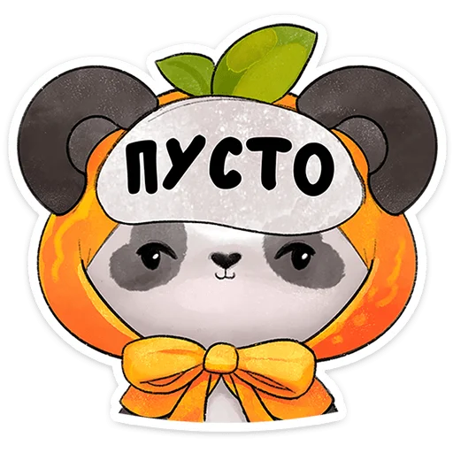 🐼 Стикер «Оранжевая панда Мей-мей» для Telegram