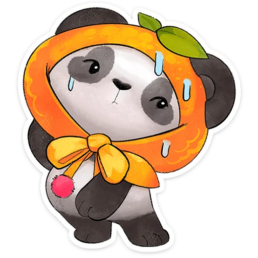 🐼 Стикер «Оранжевая панда Мей-мей» для Telegram