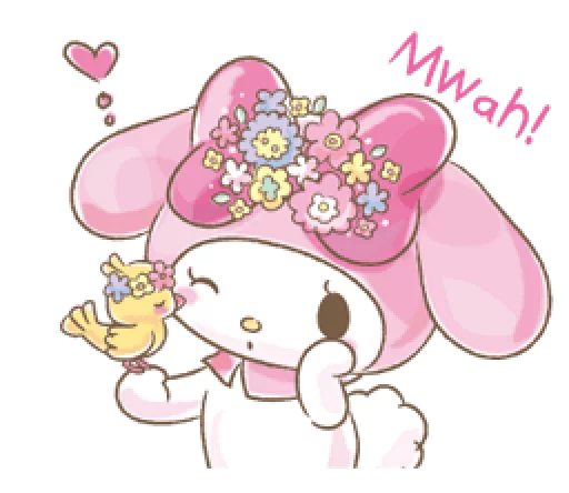 😚 Стикер «My Melody Too Cute» для Telegram