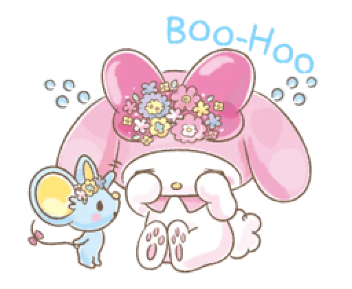 😥 Стикер «My Melody Too Cute» для Telegram