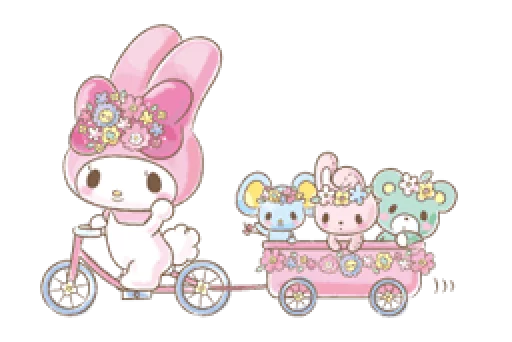 🙂 Стикер «My Melody Too Cute» для Telegram