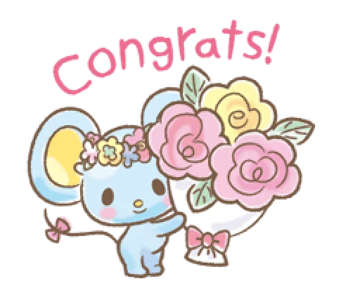 🎊 Стикер «My Melody Too Cute» для Telegram