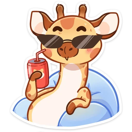 😎 Стикер «Жираф Мелвин» для Telegram