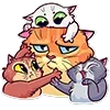 👨‍👩‍👦 Эмодзи «Memcat» для Telegram