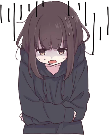 😓 Стикер «Menhera-chan» для Telegram