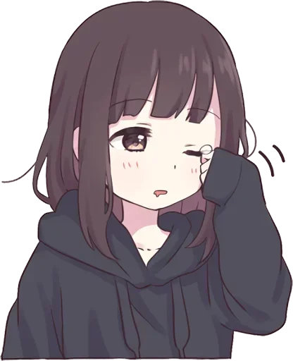 😪 Стикер «Menhera-chan» для Telegram