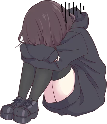 😞 Стикер «Menhera-chan» для Telegram