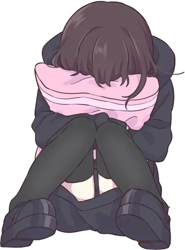😣 Стикер «Menhera-chan» для Telegram