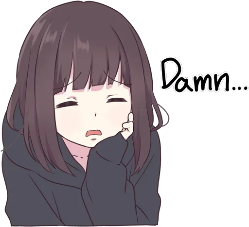 😞 Стикер «Menhera-chan» для Telegram