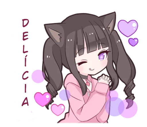 Стикерпак Menhera cat для Telegram — скачать