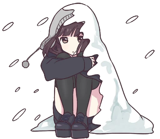 ⛄ Стикер «Menhera-chan 2» для Telegram