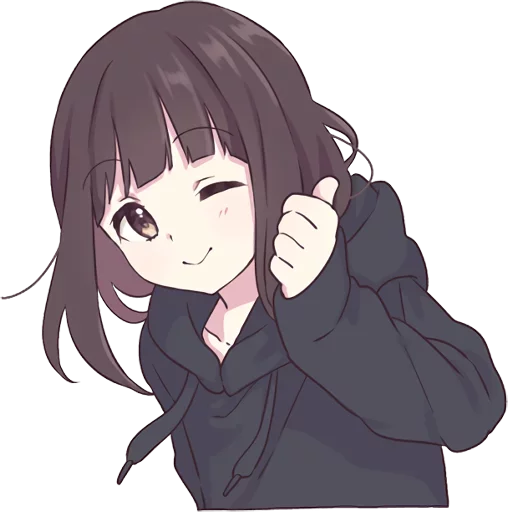 👍 Стикер «Menhera-chan-creditless» для Telegram