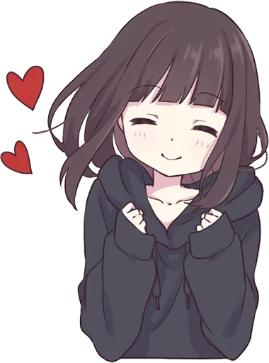 ❤️ Стикер «Menhera-chan-creditless» для Telegram